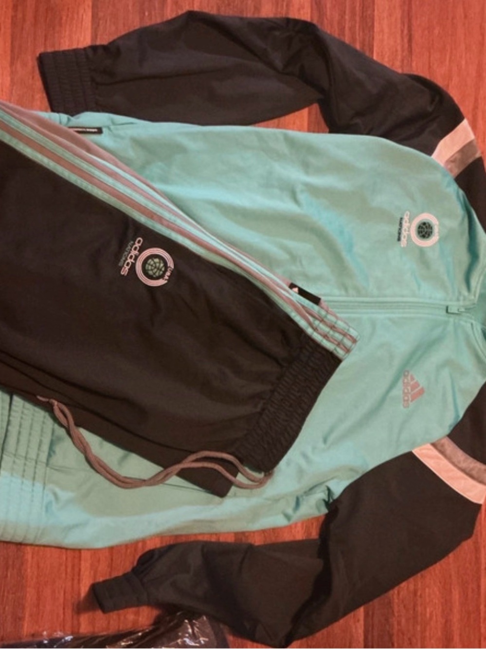adidas Mint & Black Kids Track Jacket
